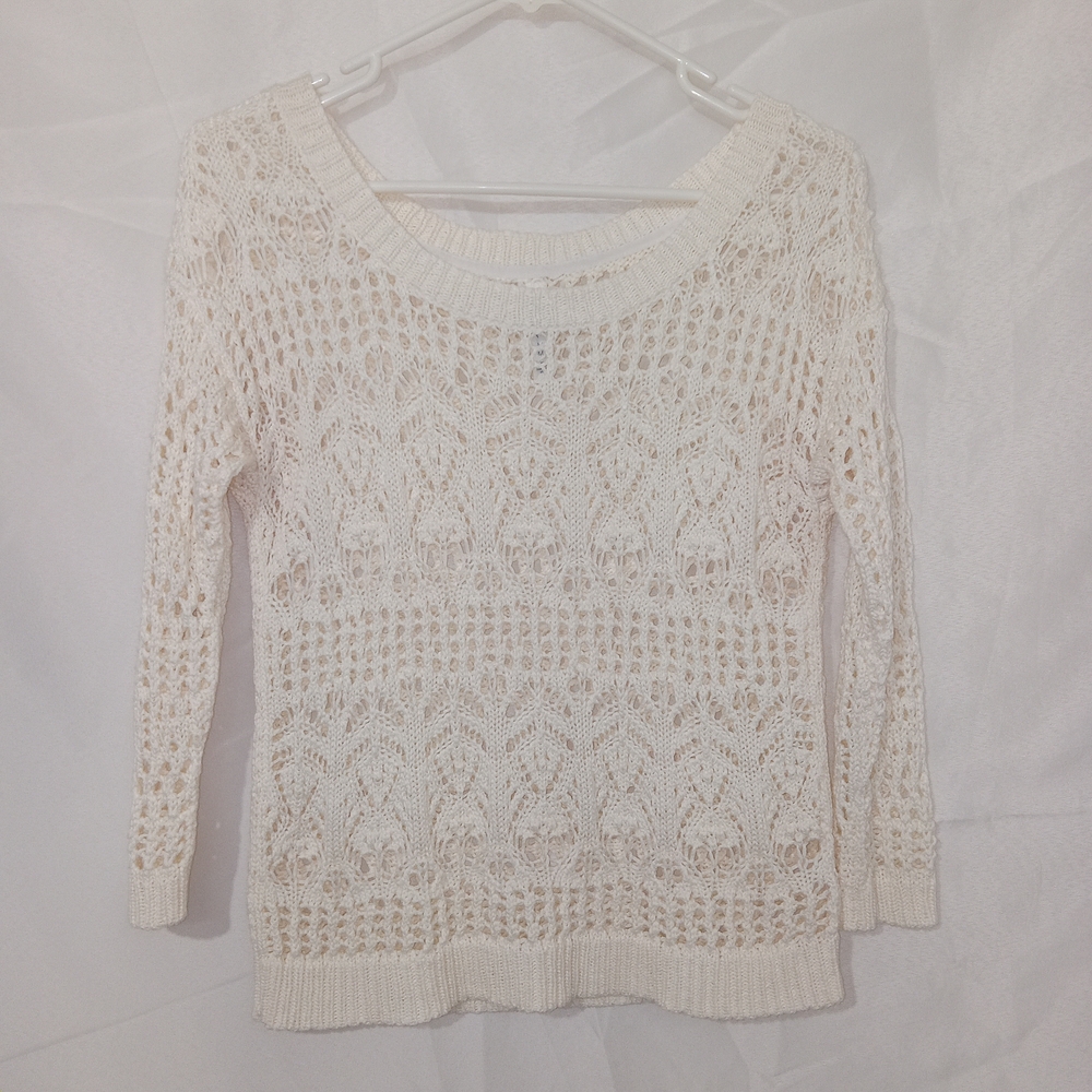 Aeropostale Juniors M Y2K Open Knit Crochet Sweater ❤️❤️